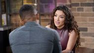Audra (Zuleyka Silver) could only fool Nate (Sean Dominic) for so long on The Young and the Restless | Image: JPI